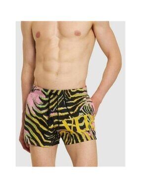 New Authentic VERSACE Logo-Printed Nylon Swim Shorts – Size 7